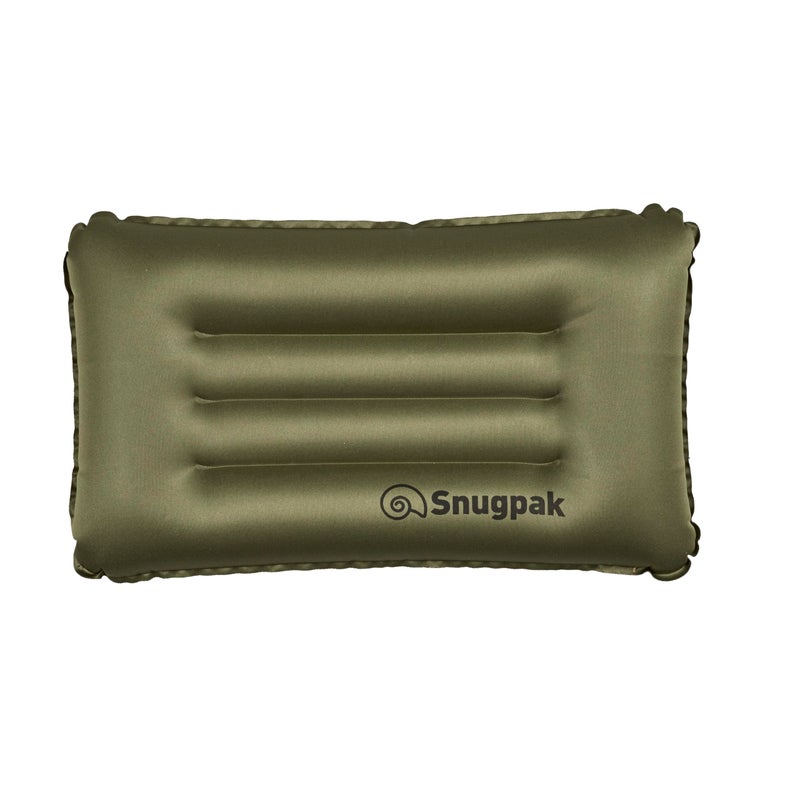 Snugpak Basecamp Ops Air Pillow, Inflatable Compact Travel Pillow, Olive - Image 1